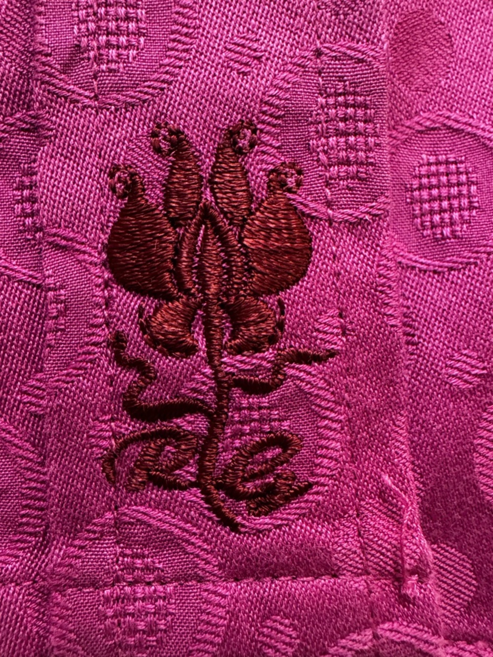 Robert Graham Women XL Pink Jacquard Stretch Button Down Shirt - Picture 9 of 11